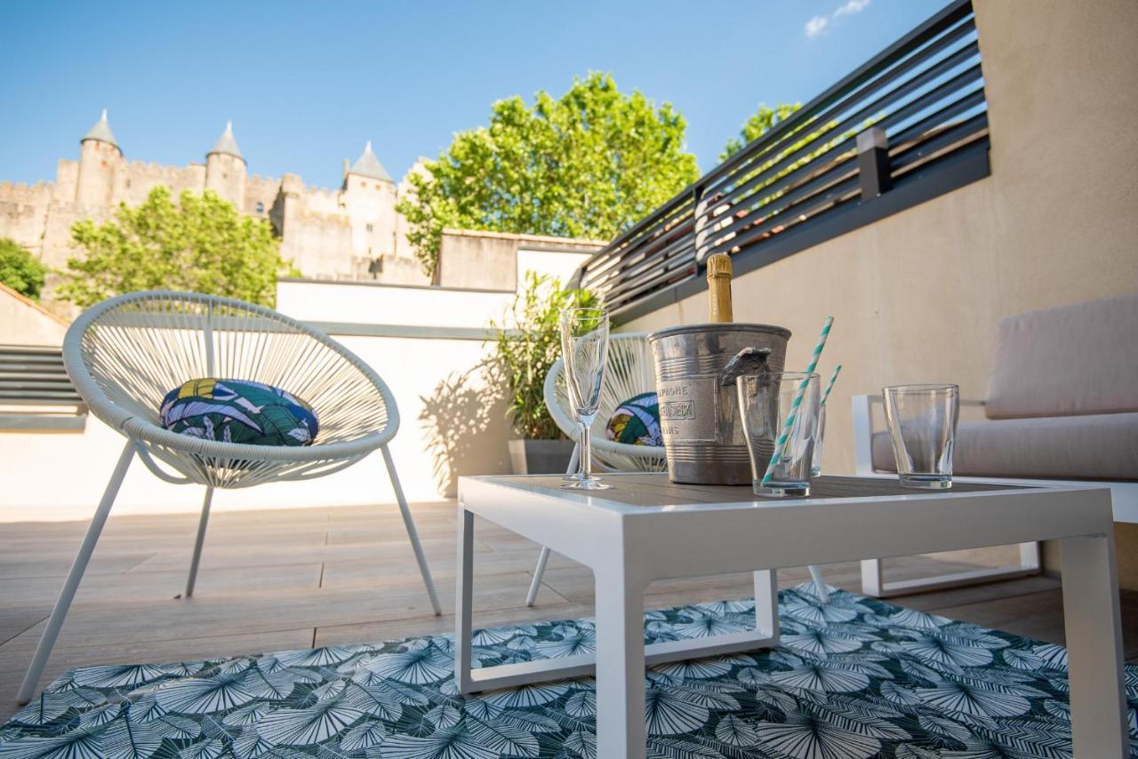 La Terrasse De La Tour Pinte. Lägenhet Carcassonne Exteriör bild